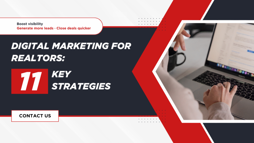 Real estate agent using digital marketing tools